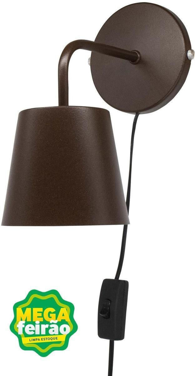 Arandela-1-Lampada-Vase-Parede-60W-Aluminio-Luz-Vita-10200605-Tabaco-Bivolt