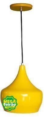 Pendente-1-Lampada-Paris-Teto-60W-Aluminio-Luz-Vita-10109404-Amarelo-Bivolt