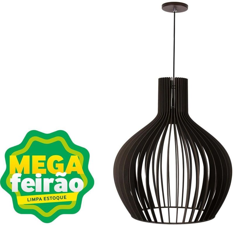 Pendente-1-Lampada-Big-Ballon-Teto-60W-Madeira-Industrializada-Luz-Vita-Tabaco-Bivolt