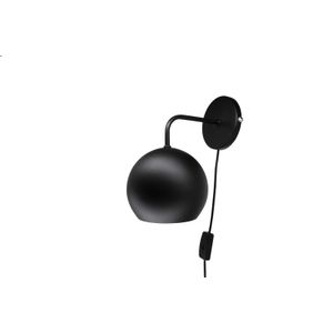 Arandela 1 Lâmpada Ball Parede 60W Alumínio Luz Vita Preto Bivolt