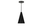 Pendente-1-Lampada-Cone-Teto-60W-Aluminio-Luz-Vita-10101311-Preto-Bivolt