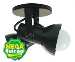 Spot-de-Sobrepor-2-Lampadas-60W-Polipropileno-Luz-Vita-Preto-Bivolt