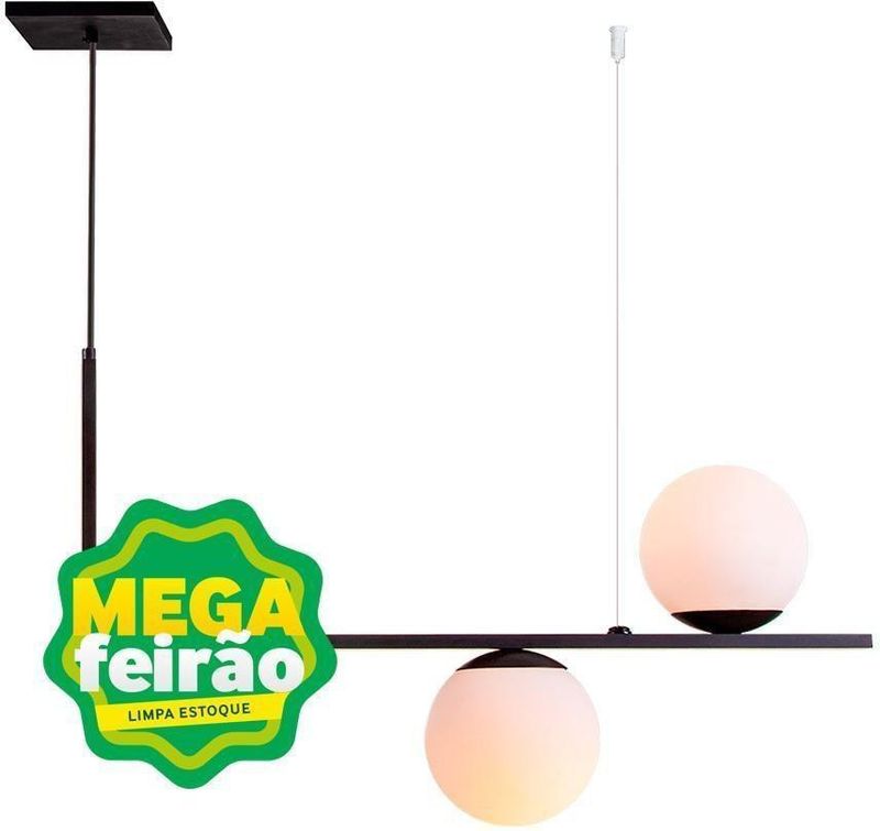 Pendente-2-Lampadas-Havana-20W-Aluminio-e-Vidro-Startec-146000030-Preto-Bivolt