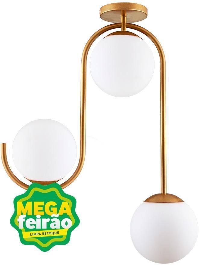 Plafon-3-Lampadas-Florida-20W-Aluminio-e-Vidro-Startec-146000012-Dourado-Bivolt