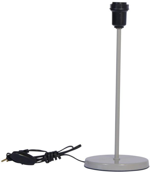 Base Abajur Tamanho M Redondo 25W Metal Luminoteca Cinza Bivolt