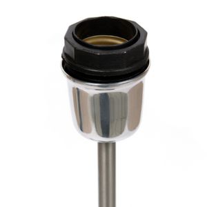 Base Abajur Tamanho G Redondo 25W Inox Luminoteca Cromado Bivolt