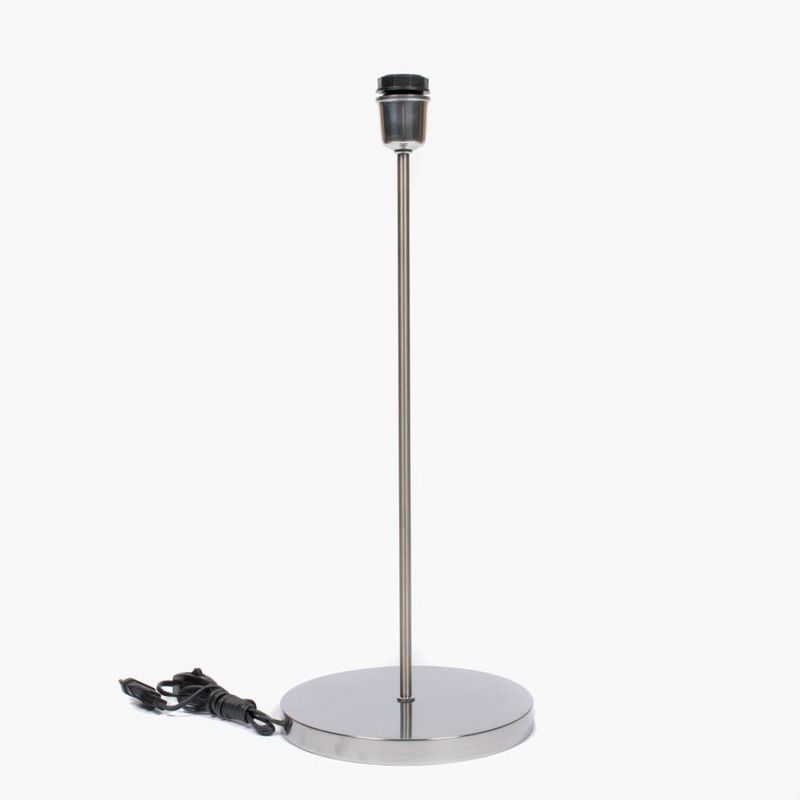 Base Abajur Tamanho G Redondo 25W Inox Luminoteca Cromado Bivolt
