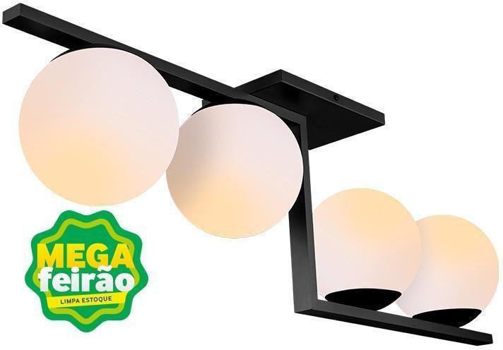 Plafon-4-Lampadas-Havana-20W-Aluminio-e-Vidro-Startec-146000002-Preto-Bivolt