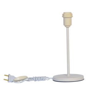 Base Abajur Tamanho P Redondo 25W Metal Luminoteca Branco Bivolt