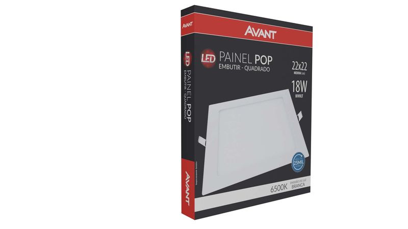 PAINEL-LED-DE-EMBUTIR-QUADRADO-POP-22CM-18W-6500K-ALUMINIO-POLICARBONATO-AVANT-858101378-BRANCO-BIVOLT