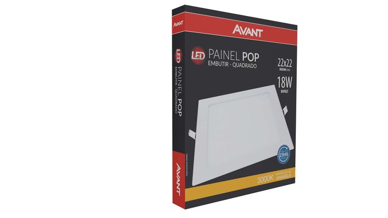 PAINEL-LED-DE-EMBUTIR-QUADRADO-POP-22CM-18W-3000K-ALUMINIO-POLICARBONATO-AVANT-858100576-BRANCO-BIVOLT