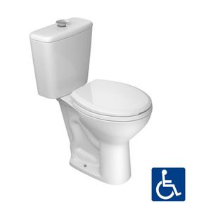 Vaso Sanitário com Caixa Acoplada PNE Especial Acessibilidade Deca Izy Conforto com Dual Flux Acionamento Duplo Branco 3/6 Litros