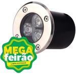 Spot-de-Embutir-Solo-Redondo-LED-Solar-Gaya-3500K-2W-Preto