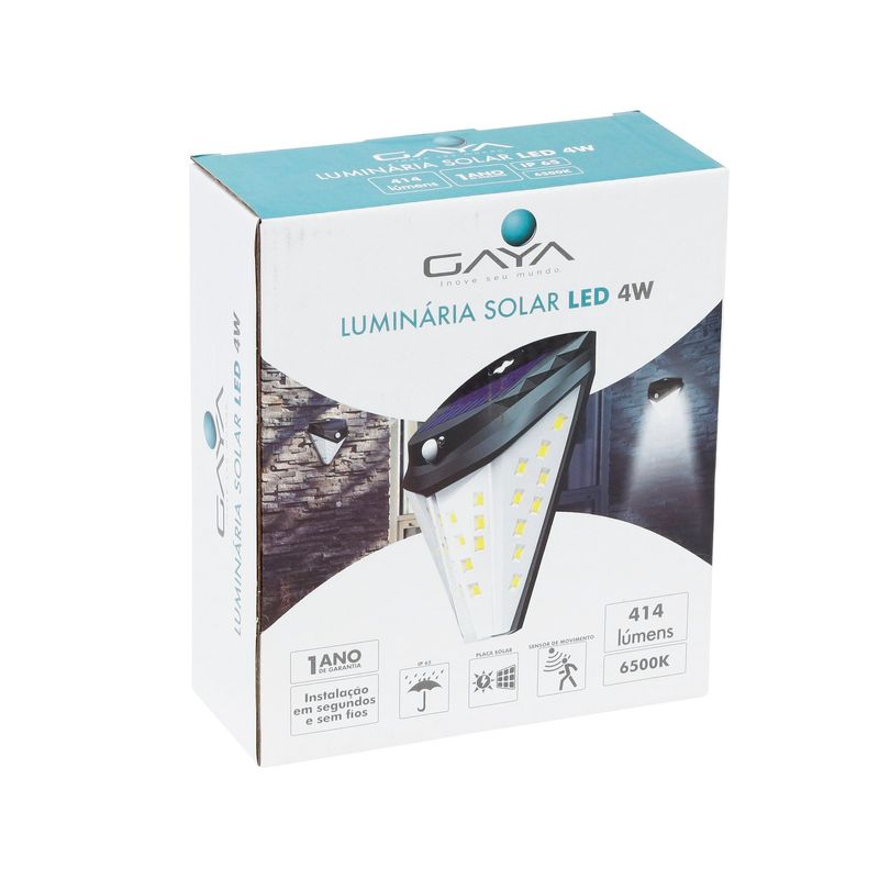 LUMINARIA-SOLAR-GAYA-9663-LED-COM-SENSOR-4W