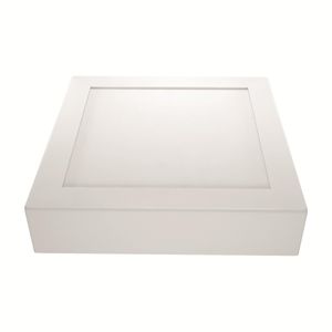 Painel LED de Sobrepor Quadrada Downlight 24W 6000K Alumínio E Polimeros Sinteticos Luminatti Lm362 Branco Bivolt