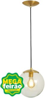 Pendente-1-Lampada-Globing-Redondo-60W-Aluminio-e-Vidro-Auremar-9006-1-Dourado-e-Transparente-Bivolt
