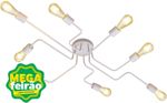 Plafon-8-Lampadas-Tipo-Aranha-Perfil-60W-Aluminio-Auremar-7220-8-Branco-Bivolt
