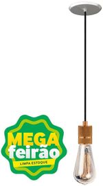 Pendente-1-Lampada-Contemporaneo-Redondo-60W-Aluminio-Pantoja-6152-Bronze-Bivolt