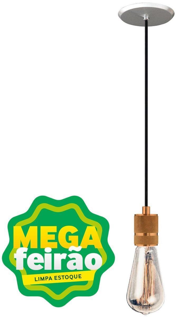 Pendente-1-Lampada-Contemporaneo-Redondo-60W-Aluminio-Pantoja-6152-Bronze-Bivolt