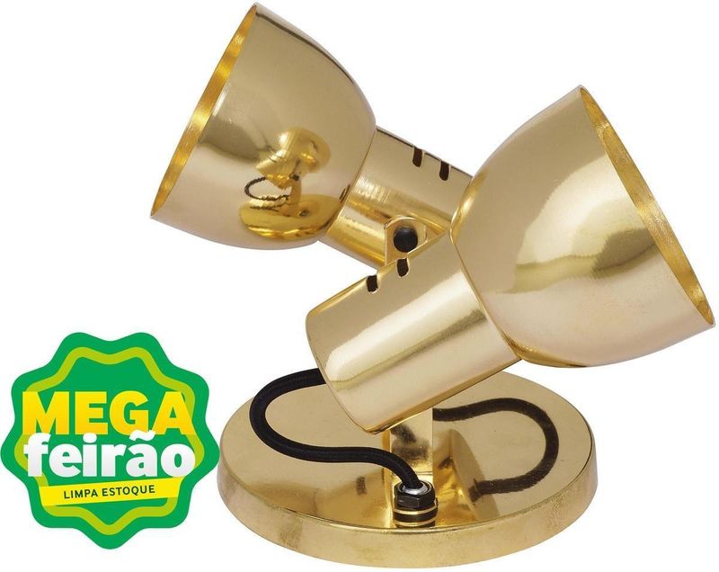 Spot-de-Sobrepor-2-Lampadas-Boca-Redondo-60W-Aluminio-Auremar-1013-2-Dourado-Bivolt
