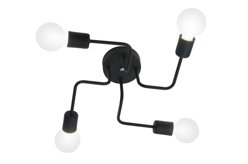 PLAFON-ARANHA-PERFIL-4-LAMPADAS-60W-ALUMINIO-AUREMAR-17200-4-PRETO-BIVOLT