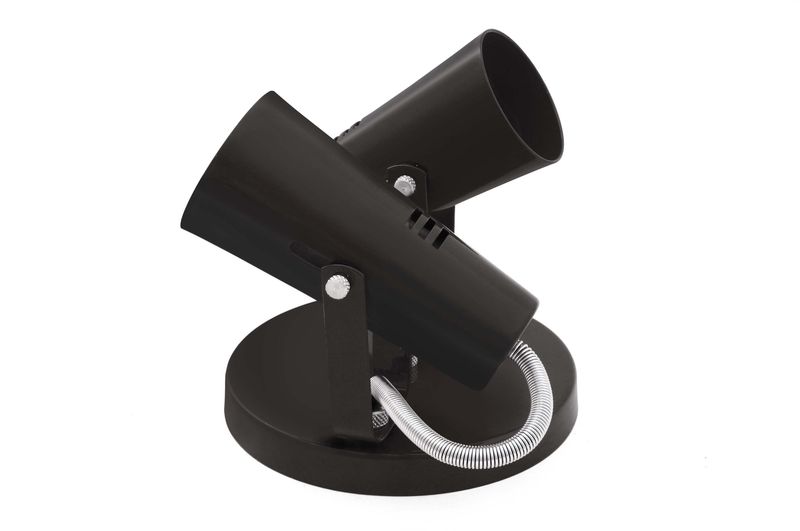 SPOT-DE-SOBREPOR-DUPLO-FOCUS-CILINDRICO-2-LAMPADAS-60W-ALUMINIO-AUREMAR-1007-2-PRETO-BIVOLT