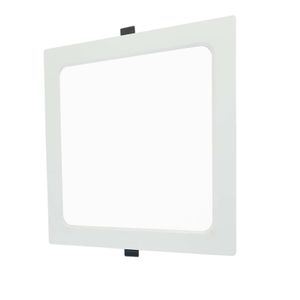 Painel LED de Embutir Quadrado 20W 4000K Abs Ecoforce 18563 Branco Bivolt