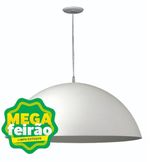 Pendente-1-Lampada-Contemporaneo-Redondo-60W-Aluminio-Pantoja-6000-Branco-Bivolt
