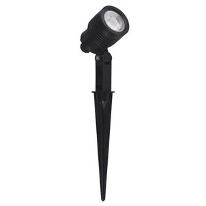 Espeto de Jardim Luminária Spot LED 3W 3000K Abs Ecoforce 18502 Preto Bivolt
