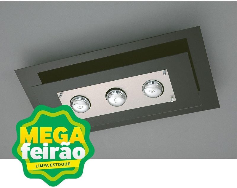 Plafon-3-Lampadas-Contemporaneo-Quadrado-60W-Aluminio-Vidro-Pantoja-137-Escovado-Cromado-Preto-Bivolt