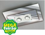 Plafon-2-Lampadas-Contemporaneo-Quadrado-60W-Aluminio-Vidro-Pantoja-136-1-Escovado-Espelhado-Bivolt
