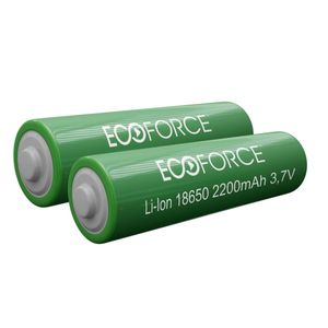 Bateria Recarregável Solar 2200Mah Litio Ecoforce Verde com 2 Unidades