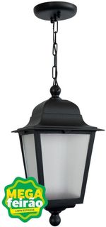 Pendente-1-Lampada-Soberana-20W-Polipropileno-Dital-110-Preto-Bivolt