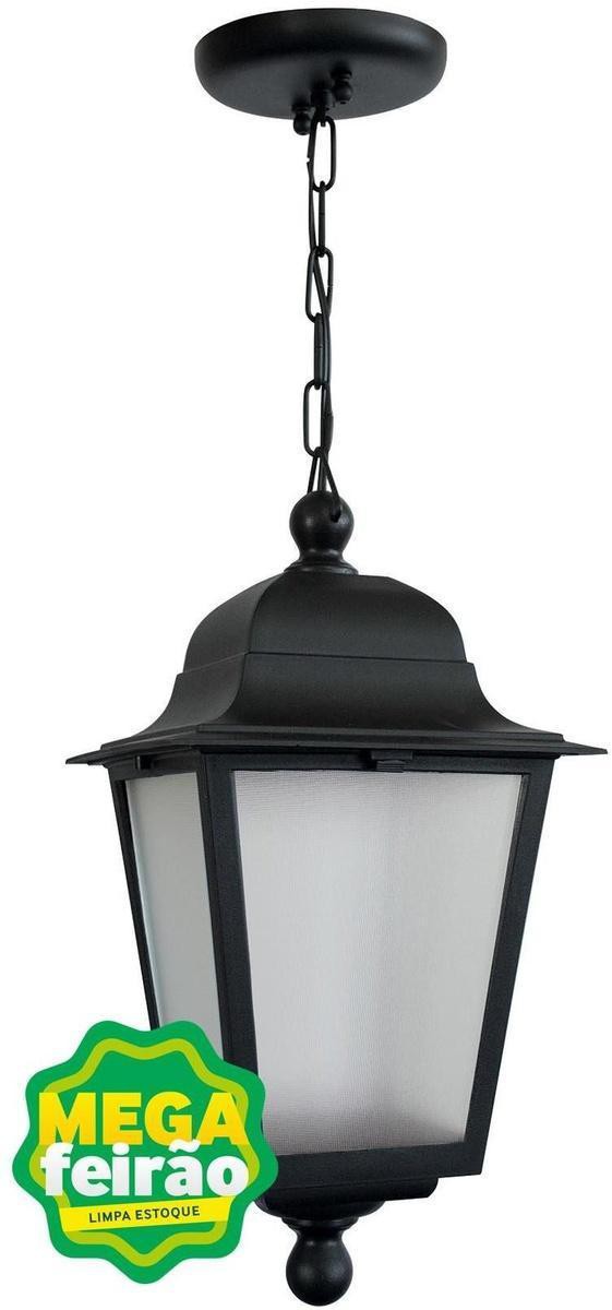Pendente-1-Lampada-Soberana-20W-Polipropileno-Dital-110-Preto-Bivolt