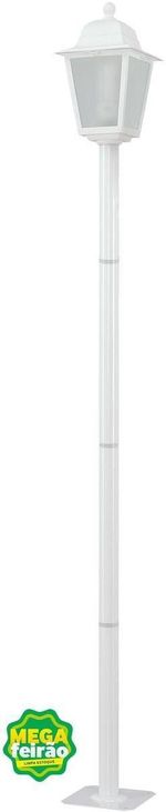 Poste-1-Lampada-Soberana-20W-Aluminio-e-Polipropileno-Dital-116-Branco-Bivolt