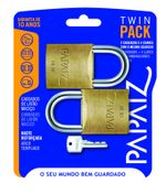 CADEADO-PAPAIZ-CR20-KA2-SM-20MM-TWIN-PACK-LATAO-KIT-COM-2-UNIDADES