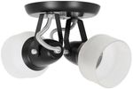 Spot-de-Sobrepor-2-Lampadas-Boca-de-Vidro-Ate-100W-Aluminio-Jm-231-2Pt-Preto-Bivolt