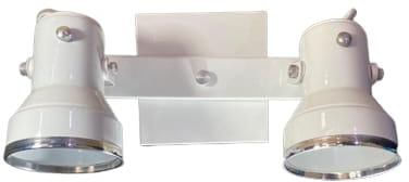 Spot de Sobrepor 2 Lâmpadas Retangular 100W Alumínio Vmc 804/2 Branco Bivolt