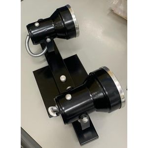 Spot de Sobrepor 2 Lâmpadas Retangular 100W Alumínio Vmc 804/2 Preto Bivolt
