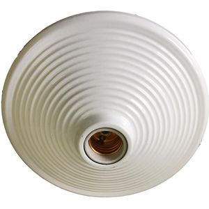 Plafonier 1 Lâmpada Redondo 100W Metal Vmc 6008 Branco Bivolt