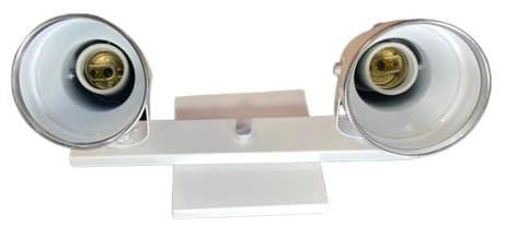 Spot de Sobrepor 2 Lâmpadas Retangular 100W Alumínio Vmc 804/2 Branco Bivolt