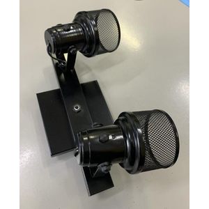 Spot de Sobrepor 2 Lâmpadas Retangular 100W Alumínio Vmc 803/2 Preto Bivolt