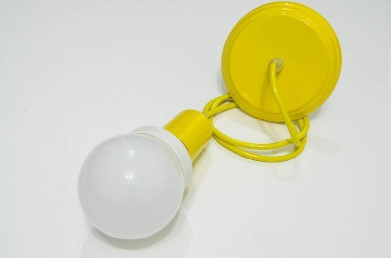 Pendente-1-Lampada-Redondo-100W-Aluminio-Vmc-720-Amarelo-Bivolt