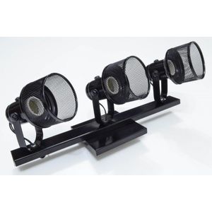 Spot de Sobrepor 3 Lâmpadas Retangular 100W Alumínio Vmc 803/3 Preto Bivolt
