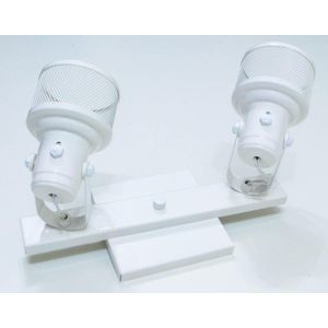 Spot de Sobrepor 2 Lâmpadas Retangular 100W Alumínio Vmc 803/2 Branco Bivolt
