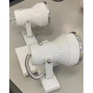 Spot de Sobrepor 2 Lâmpadas Retangular 100W Alumínio Vmc 804/2 Branco Bivolt