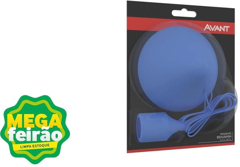 Pendente-1-Lampada-Benjamin-Ate-60W-Policarbonato-e-Silicone-Avant-Azul-Bivolt