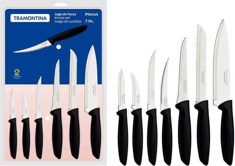 JOGO-DE-FACAS-INOX-TRAMONTINA-PLENUS-PRETO-KIT-COM-7-PECAS