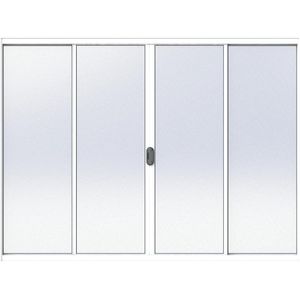 Vitrô de Alumínio de Correr Tuo Alumasa 1145305 120x120cm Branco 4 Folhas Sem Grade