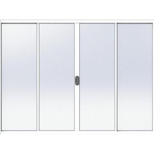 Vitrô de Alumínio de Correr Tuo Alumasa 1145302 120x100cm Branco 4 Folhas Sem Grade